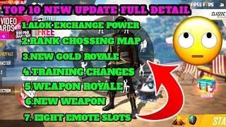 Top 10 New Updates By Gaming Dheena // Garena free fire New updates full detail Tamil