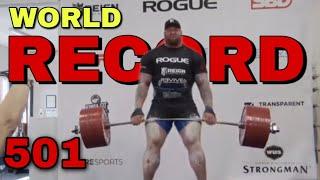 501 kg WORLD RECORD - HAFTHOR BJORNSSON VS EDDIE HALL