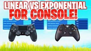 BEST Console Aim Setting - Linear vs. Exponential! (Fortnite PS4 + Xbox)