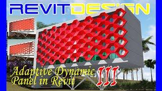 RD131. Adaptive Dynamic Panel in Revit III. 100% Not A Dynamo. Dynamic Hexagon Pattern in Revit.