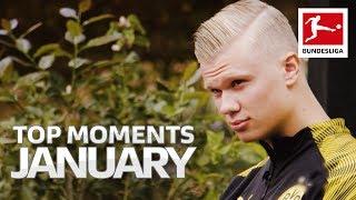 Top 10 Moments January - Haaland Debut, Lewandowski Record & Assist King Müller