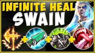 OUTHEAL ALL DAMAGE TAKEN WITH INFINITE HEAL SWAIN BUILD! SWAIN S10 TOP GAMEPLAY! - League of Legends