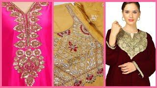 Embellished Top10! Beautiful Zari work And Gotta work designs For girls and women dresses,,