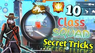 TOP 10 CLASS SQUAD SECRET PLACE IN FREE FIRE | CLASS SQUAD TRICKS TO REACH GRANDMASTER EASILY