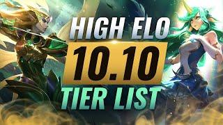 HIGH ELO Best Champions TIER List - League of Legends Patch 10.10