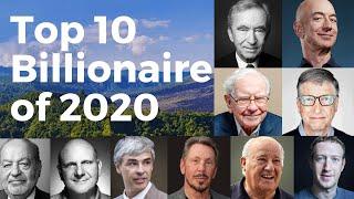 Top 10 Billionaires of 2020|Rank.Name.Net Worth.Age.Wealth Source&Country