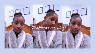 PRODUCTIVE MORNINGS QUARANTINE MORNING ROUTINE| #Morningroutine #quarantinevlog AllThingsJadene 