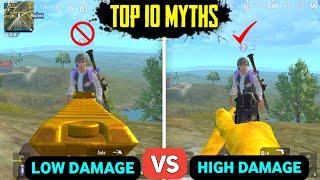 TOP 10 NEW MYTHS IN PUBG MOBILE LITE  || AKM VS PISTOL DAMAGE TEST