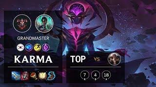 Karma Top vs Sett - KR Grandmaster Patch 10.3