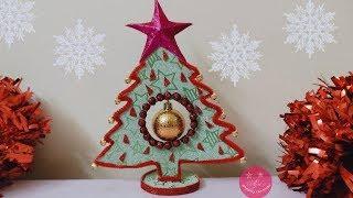 BEAUTIFUL TABLE TOP CHRISTMAS TREE DECOR WITH PAPER | DIY CHRISTMAS GIFT