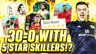 30-0 ON FUT CHAMPIONS with A 5 STAR SKILL TEAM!?! Fifa 20 Ultimate Team gameplay + Squad Builder!!