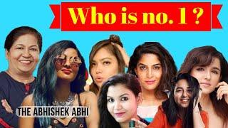 Top 10 female YouTubers in India 2020 | Indian (India's) top 10 female YouTubers .