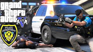 Lets Become Cops Shootouts & Robberies GTA 5 Real Life Police mods