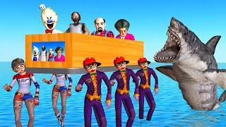 Scary Teacher 3D NickJoker and Tani Harley Quinn - Best Troll Miss T with Baby Shark