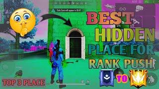 TOP 3 HIDDEN PLACE IN FREEFIRE 2021 || RANK PUSH TIPS & TRICKS 2021