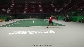 Kyrgios vs. Thompson : Best practice points (Davis Cup Finals 2019 - Court Level View)