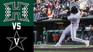 Hawaii vs #2 Vanderbilt Highlights | Game 2 |  2020 College Baseball