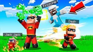 Playing MINECRAFT As THE INCREDIBLES!