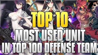 Epic Seven - TOP 10 MOST USED UNIT IN TOP 100 DEFENSE TEAM !!!