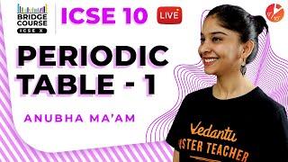 Periodic Table - 1 | ICSE Class 10 Chemistry | Science | Bridge Course @Vedantu Class 9 & 10​