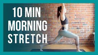 10 min Morning Yoga - Full Body Beginner Flow NO PROPS NEEDED