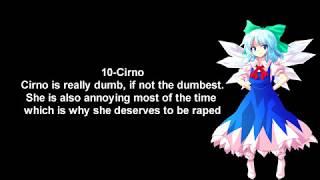 TOP 10 TOUHOU GIRLS THAT DESERVES TO BE RAPED