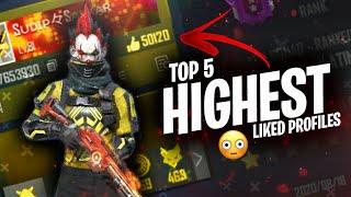 Top 5 Highest Liked Profile Of Garena Free Fire 