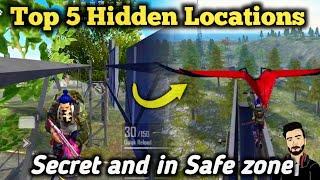 Top 5 Easy and Safe hidden places with Glider in free Fire by Death Raider Gaming