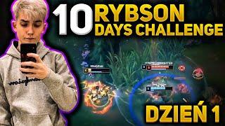 RYBSON - 10 DAY CHALLENGE (DZIEŃ 1) / HISTORIA ZE STUDNIÓWKI / GIGA NOOBY