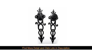 Deal LWZH Top Mounted Sliding Barn Door Hardware Kit Black Carton Steel Track Blossom Style Shaped