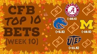 College Football top 10 *Best Bets* for week 10