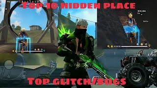 Top 10 hidden place in free fire || Top 10 bugs ans glitches in free fire || New Tips and tricks ff
