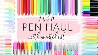 PEN HAUL 2020 WITH SWATCHES | HUGE STATIONERY HAUL