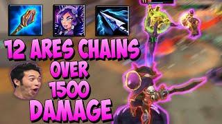 STAFF OF MYRDIN + DOUBLE ARES = 12 CHAINS FOR OVER 1500 DAMAGE! - Smite Joust ft. SoloDoubleJ & Dave