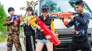 XGirl Nerf War: Top 8 Episode of Cherry Nerf Film ! X Girl Nerf Guns Criminal Group