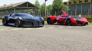 Bugatti La Voiture Noire vs Ferrari F80 Concept at Monza Full Course