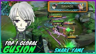 Savage. 1 vs 5 No Problem. Top 1 Global Gusion. Instant Damage Gameplay by Snake Yame