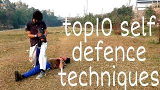 Top 10 self defense techniques//techniques for road fight//dangrous techniques//must watch