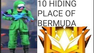 TOP 10 HIDING PLACE IN BERMUDA MAP || GARENA FREE FIRE