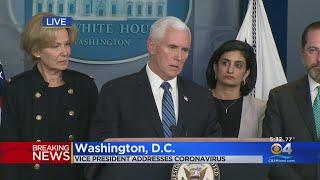 Vice President Mike Pence Addresses Reporters On Coronavirus