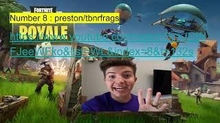 TOP 10 FORTNITE PLAYERS WACHT TILL END !!!!!