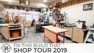 FTBT Woodworking Shop Tour 2019 - 2 Car Garage Workshop