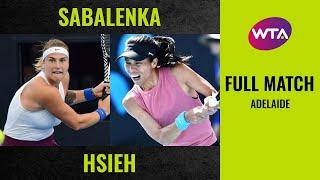 Aryna Sabalenka vs. Hsieh Su-Wei | Full Match | 2020 Adelaide Round of 32