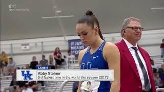 Abby Steiner Runs 22.57 200m at SEC Indoor Championship 2020