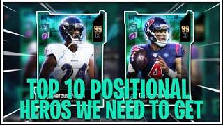 TOP 10 POSITIONAL HERO PLAYERS WE NEED TO SEE! POSSIBLE INVESTMENTS?| MADDEN 20 ULTIMATE TEAM