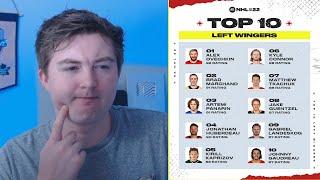 NHL 22 RATINGS REVIEW | TOP 10 LEFT WINGERS