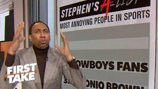 Stephen A.'s list: Top 5 most annoying people in sports | First Take