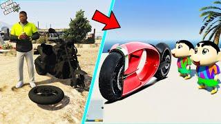 GTA 5 : Franklin , Shinchan And Pinchan Repaired Garbage To Superbike in GTA 5 ! (GTA 5 mods)