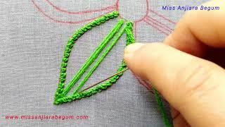 Hand Embroidery Stitches for Floral Designs, Flower with different Embroidery Stitches-307