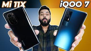 Mi 11X vs iQOO 7 Full Comparison | Best Smartphone Under 30K Is ⚡ Camera, Display,Performance & More